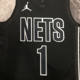 22/23 NETS BRIDGES #1 Black Top Quality Hot Pressing NBA Jersey (Trapeze Edition)