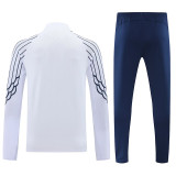 25/26  PSG White Half Pull Tracksuit #B2516 (半拉链)
