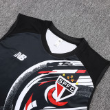 25/26 Sao Paulo FC Black inkjet Tank top and shorts suit#D25159