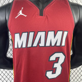 22/23 HEAT WADE #3 Red Top Quality Hot Pressing NBA Jersey (Trapeze Edition) 飞人版