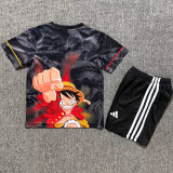 25/26 Japan Hat Brother Black Kids  Soccer Jersey