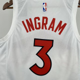 25/26 Raptors INGRAM # 3 White Home Top Quality Hot Pressing NBA Jersey