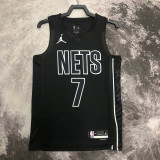 22/23 NETS DURANT #7 Black Top Quality Hot Pressing NBA Jersey (Trapeze Edition)