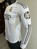 25/26 RMA  Home  Long Sleeve  Player Version  Soccer Jersey