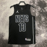 22/23 NETS HARDEN #13 Black Top Quality Hot Pressing NBA Jersey (Trapeze Edition)