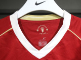 2006/2007 Man Utd Home Player Version Long sleeve Retro Soccer Jersey长袖球员