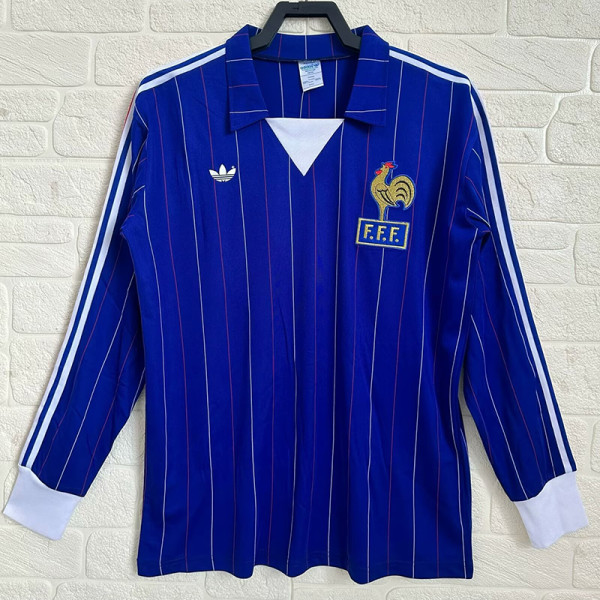 1980/1982 France Home Retro Soccer Jersey