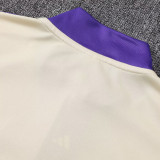 25/26  RMA Retro Light Yellow Half Pull Tracksuit #B2536 (半拉链)