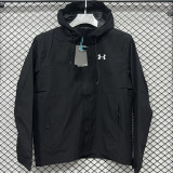 24/25 UA Black Single Layer Hooded Windbreaker#F707