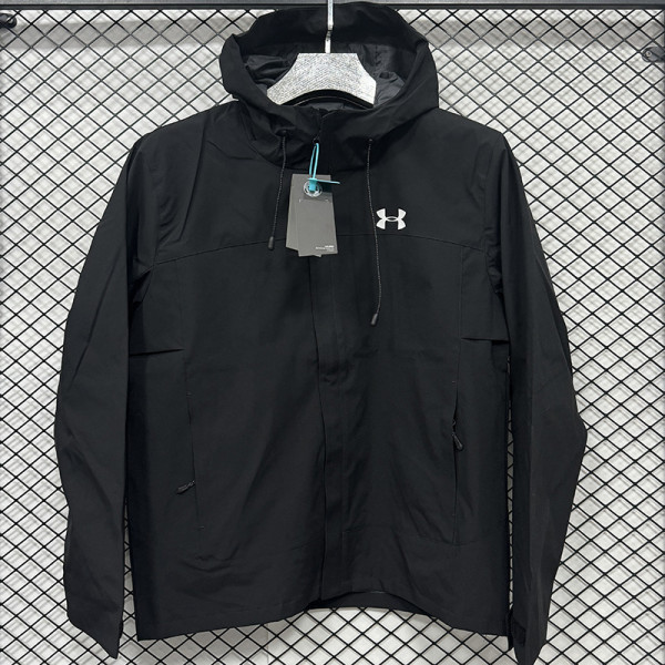 24/25 UA Black Single Layer Hooded Windbreaker#F707
