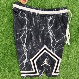 25/26 New Flying Man Casual NBA Edition Crack Black shorts#J2418