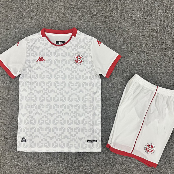 25/26 Tunisia Away Kids Soccer Jersey
