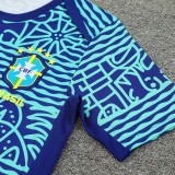 24/25  Brazil  White Blue Wave  Training Short Suit