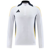 24/25 AD  White Half Zipper Sportswear # 801白(半拉链)