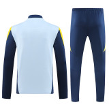 24/25 RMA Light Blue  Player Version Half Pull Tracksuit  (球员版浅蓝、半拉链)