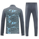 25/26 Man City Dark Grey Half Pull Tracksuit  (半拉链)
