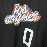 2025 T262 Clippers  WESTBROOK #0 NK Black  Pure Cotton  Blue T-shirt