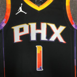 22/23 SUNS BOOKER #1 Black Top Quality Hot Pressing NBA Jersey (Trapeze Edition)