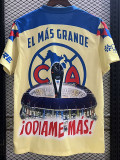 2024 Club America Champion Yellow T-shirt  （胸前球员像）