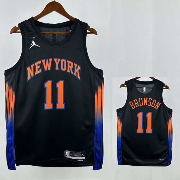 25/26 KNICKS BRUNSON #11 Black Limited  Edition Top Quality Hot Pressing NBA Jersey