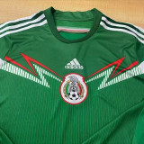 2014 Mexico Home  Long Sleeve Retro Soccer Jersey
