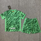 24/25 BAR Green Goalkeeper  Kids Soccer Jersey