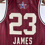 23/24 ALL-STAR JAMES #23 Red Top Quality Hot Pressing NBA Jersey