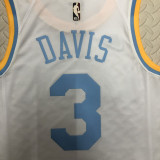 22/23 LAKERS DAVIS #3 White Top Quality Hot Pressing NBA Jersey (Retro Logo)