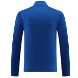2024 NK Blue White Half Zipper Sportswear # NB07(半拉链)