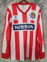 1990/1991 Chivas Home Retro  Long Sleeve Soccer Jersey