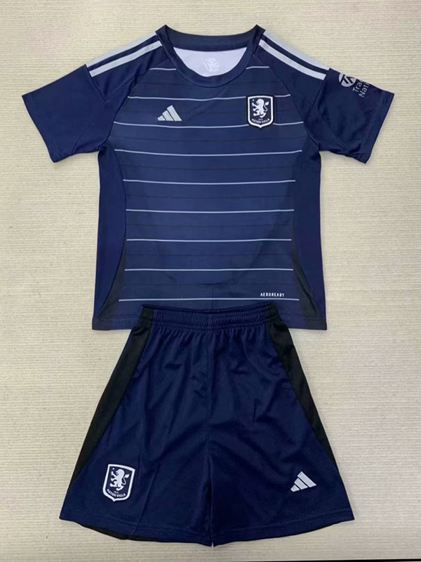 24/25 Aston Villa Third Kids Soccer Jersey