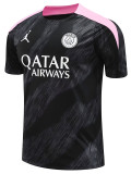 24/25 PSG Black Pink Shoulders Training Shirts(黑色粉肩）