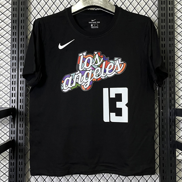 2025 T263 Clippers  GEORGE # 13  Pure Cotton  Black T-shirt