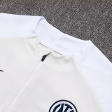 25/26   INT White Grey Half Pull Tracksuit #B2541 (半拉链)