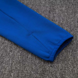 24/25 Lyon White &Blue Half Pull Tracksuit  (白色、半拉链)
