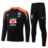 25/26 Brazil Black Half Pull Tracksuit #B25131 (半拉链)