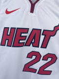 22/23 HEAT BUTLER #22 White Top Quality Hot Pressing NBA Jersey (V领）