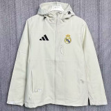 24/25 RMA White Hooded Windbreaker(Y013冲锋衣）