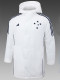 24/25 Cruzeiro White Hooded Cotton Coat 连帽棉衣