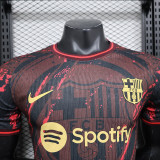 24/25 BAR Red Black Special Edition Player Version Soccer Jersey Spotify