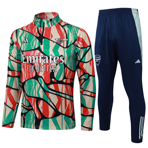 24/25 ARS Red Green Inkjet Half Pull Tracksuit # B989 (半拉链)