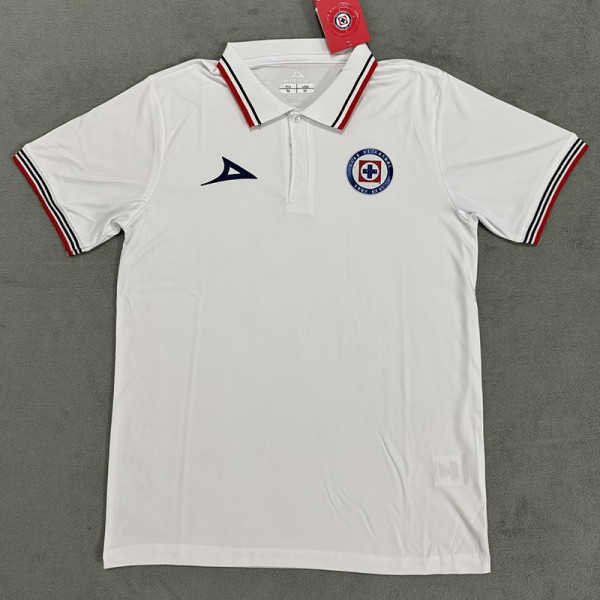 24/25 Cruz Azul White POLO T-Shirt