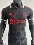 25/26  LIV Team Logo Steel Pattern  Edition  Black Player Version Soccer Jersey