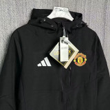 24/25 Man Utd Black Hooded Windbreaker(Y012冲锋衣）