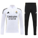 25/26  RMA White  Half Pull Tracksuit (半拉链)