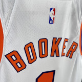 17/18 SUNS Booker #1White Retro Top Quality Hot Pressing NBA Jersey