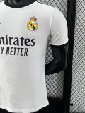 25/26 RMA  Team Logo Special Edition White Player Version Soccer Jersey(圆领）