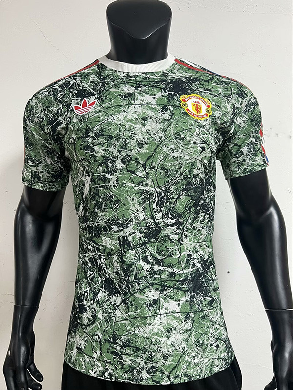 24/25 Man Utd  Co Branded Green Gray Playe Version Soccer Jersey