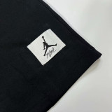 24/25 Black Flying Man Logo Black Cotton shorts(001、黑飞人标、全棉)