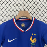 24/25 France Home Kids Soccer Jersey